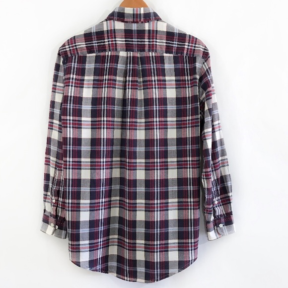 BROOKS BROTHERS Navy/Red Tartan Plaid Button Down - Picture 2 of 8